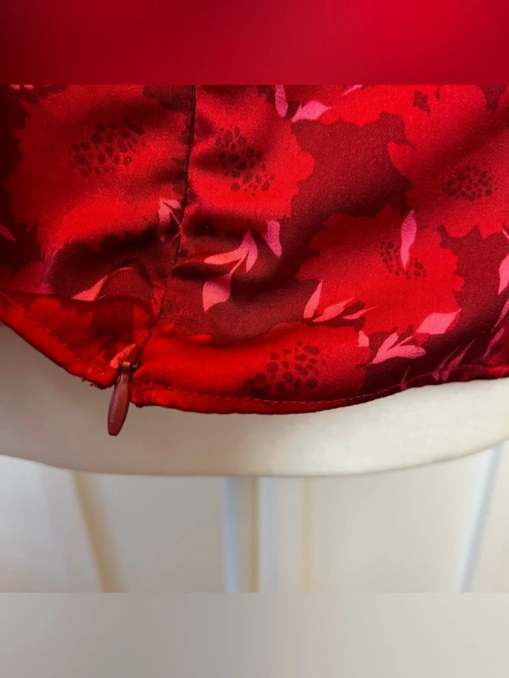 ASTR The Label Size Medium Red Floral Blouse Top Cowl Neck Halter Whimsigoth Y2K
